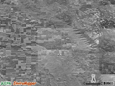 Zip code 97824 satellite photo by USGS
