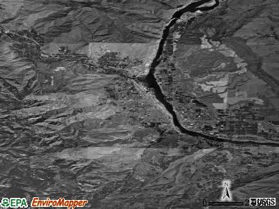 Zip code 98801 satellite photo by USGS