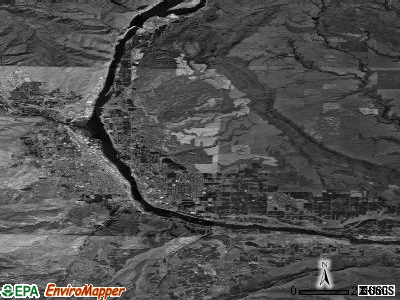 Zip code 98802 satellite photo by USGS