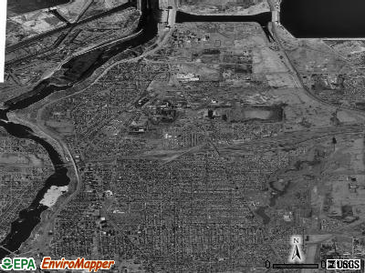 Zip code 14305 satellite photo by USGS