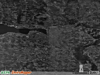 Zip code 14701 satellite photo by USGS