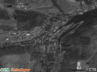 Zip code 14802 satellite photo by USGS