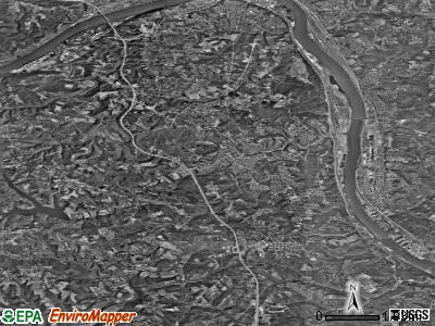 Zip code 15001 satellite photo by USGS