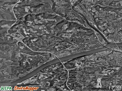 Zip code 15009 satellite photo by USGS