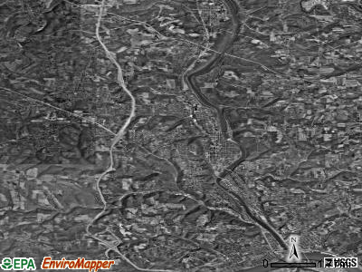 Zip code 15010 satellite photo by USGS