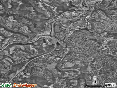 Zip code 15017 satellite photo by USGS