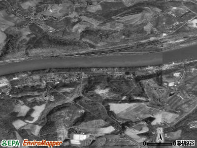 Zip code 15020 satellite photo by USGS