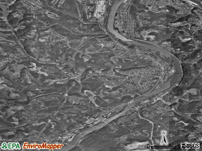 Zip code 15025 satellite photo by USGS