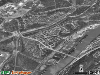 Zip code 15034 satellite photo by USGS