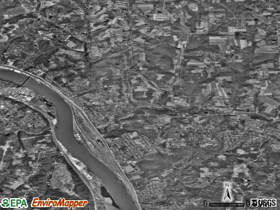 Zip code 15042 satellite photo by USGS