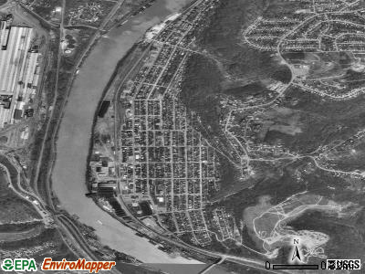 Zip code 15045 satellite photo by USGS