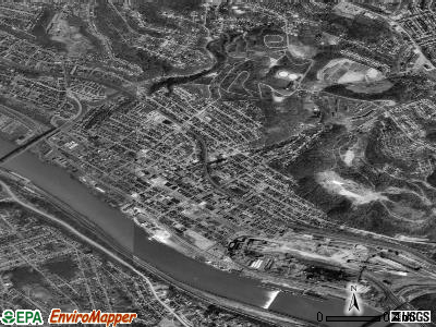 Zip code 15104 satellite photo by USGS