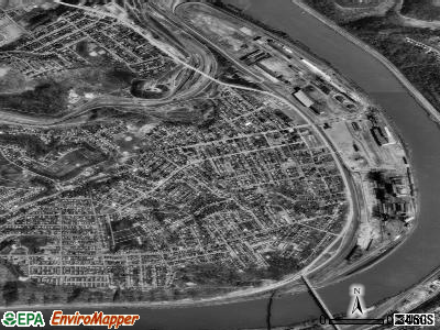 Zip code 15110 satellite photo by USGS