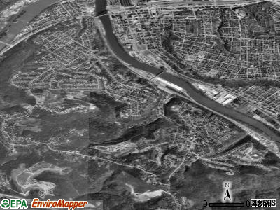 Zip code 15133 satellite photo by USGS