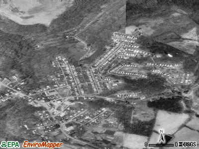 Zip code 15358 satellite photo by USGS