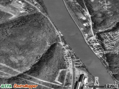 Zip code 15412 satellite photo by USGS