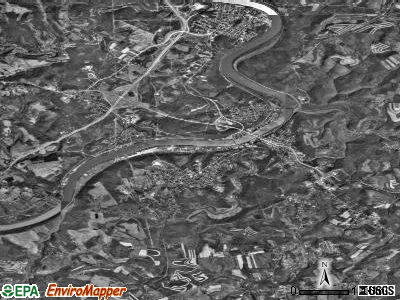 Zip code 15417 satellite photo by USGS
