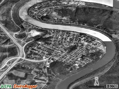 Zip code 15419 satellite photo by USGS