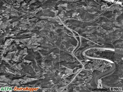 Zip code 15423 satellite photo by USGS