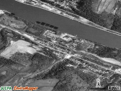 Zip code 15432 satellite photo by USGS