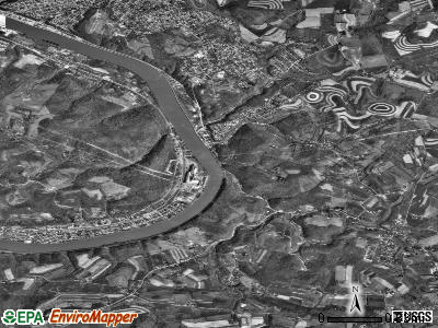 Zip code 15438 satellite photo by USGS