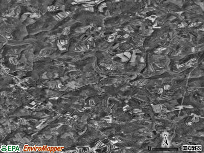 Zip code 15442 satellite photo by USGS