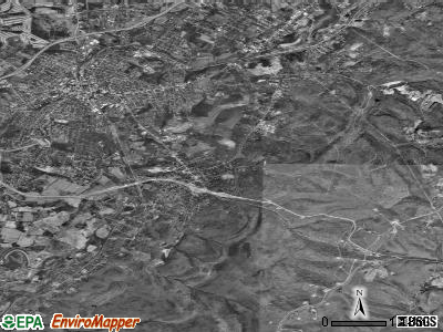 Zip code 15445 satellite photo by USGS