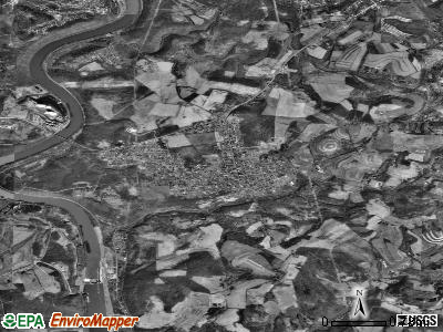 Zip code 15461 satellite photo by USGS