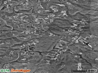 Zip code 15464 satellite photo by USGS