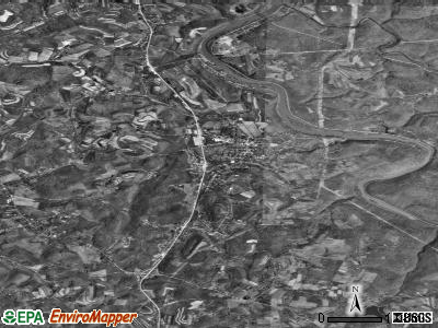 Zip code 15473 satellite photo by USGS