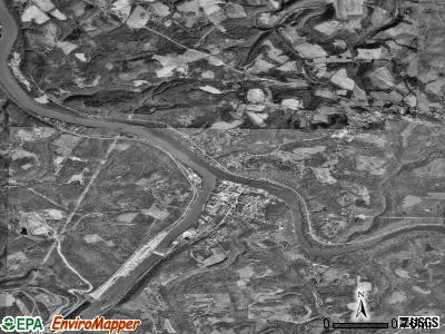 Zip code 15474 satellite photo by USGS