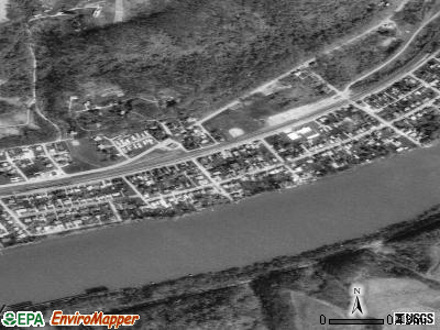 Zip code 15483 satellite photo by USGS