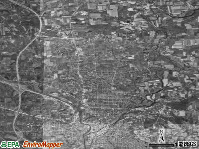 Zip code 16105 satellite photo by USGS