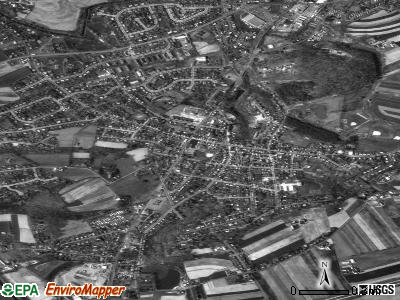 Zip code 17501 satellite photo by USGS