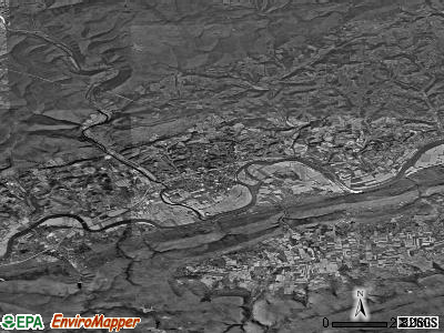 Zip code 17740 satellite photo by USGS