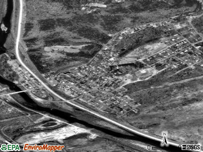 Zip code 18030 satellite photo by USGS