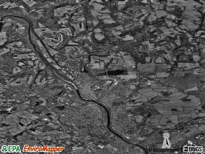 Zip code 18067 satellite photo by USGS