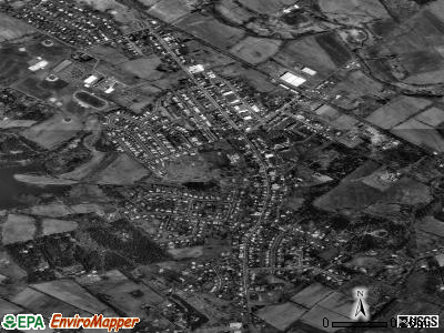 Zip code 18076 satellite photo by USGS