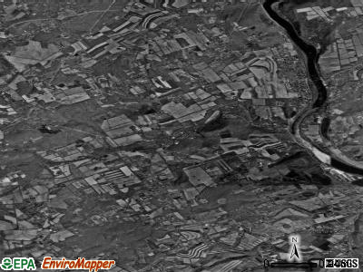 Zip code 18077 satellite photo by USGS