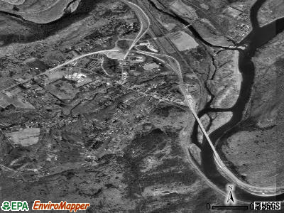 Zip code 18327 satellite photo by USGS