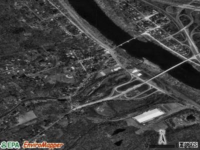 Zip code 18351 satellite photo by USGS