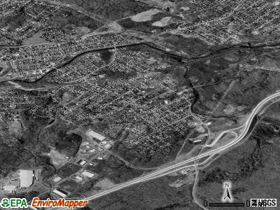 Zip code 18434 satellite photo by USGS