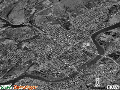 Zip code 18704 satellite photo by USGS