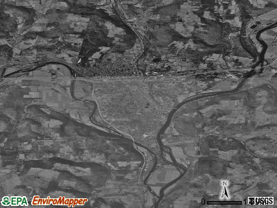 Zip code 18840 satellite photo by USGS