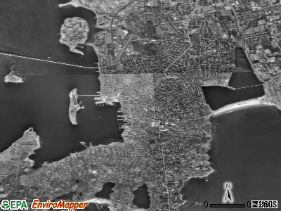 Zip code 02840 satellite photo by USGS