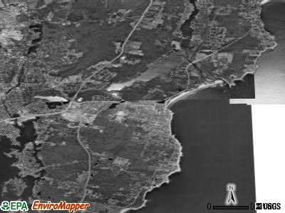 Zip code 02882 satellite photo by USGS