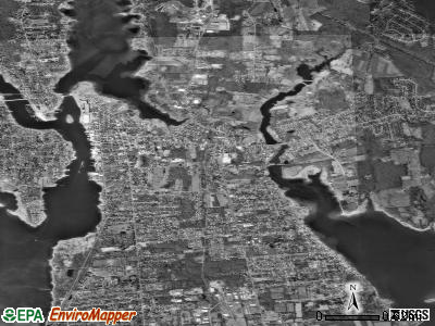 Zip code 02885 satellite photo by USGS