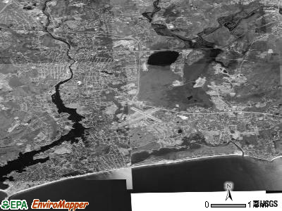 Zip code 02891 satellite photo by USGS