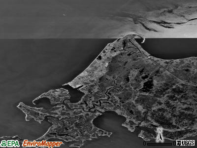 Zip code 23427 satellite photo by USGS