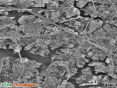 Zip code 23507 satellite photo by USGS